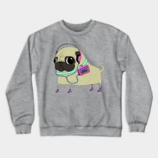 Roller pug Crewneck Sweatshirt